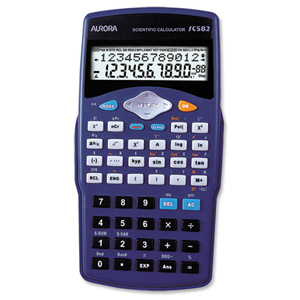Aurora Calculator Scientific Battery-powered 2-Line Display 240 Functions Algebraic Logic Ref SC582