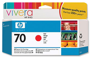 Hewlett Packard [HP] No. 70 Inkjet Cartridge 130mL Red Ref C9456A