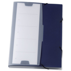 Durable Office Coach Polypropylene Box Wallet 25mm Capacity Small Dark Blue Ref 2473/07 [Pack 5]