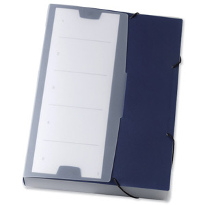 Durable Office Coach Polypropylene Box Wallet 40mm Capacity Large Dark Blue Ref 2474/07 [Pack 5]