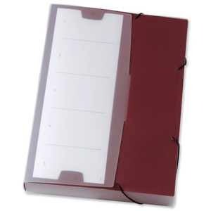 Durable Office Coach Polypropylene Box Wallet 40mm Capacity Large Bordeaux Ref 2474/31 [Pack 5]