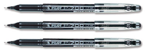 Pilot P700 Gel Rollerball Pen Needle Point 0.7mm Tip 0.5mm Line Black Ref BLP7001 [Pack 12]