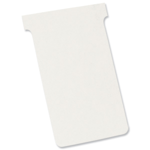 Nobo T-Cards 160gsm Tab Top 15mm W124x Bottom W112x Full H180mm Size 4 White Ref 32938922 [Pack 100]