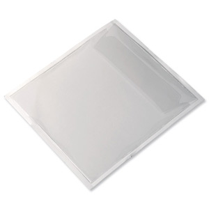 Durable CD/DVD Pocket Self Adhesive Transparent Top Opening with Flap Ref 8280 [Pack 100]