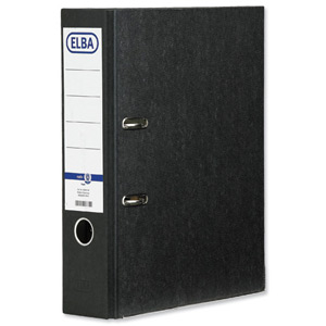 Elba Rado Lever Arch File Foolscap Cloud Paper Slotted Cover 80mm Spine Ref B1092909 [Pack 10]