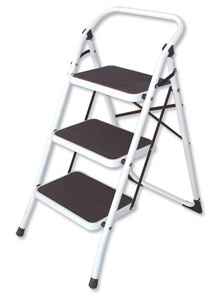 RelX Universal Folding Ladder 3 Step Steel with Rubber Treads Ref 176378