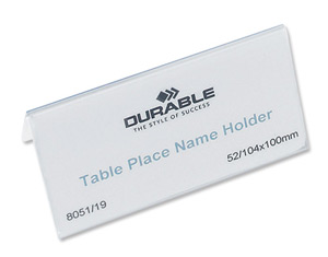 Durable Table Place Name Holder 52x100mm Ref 8051 [Pack 25]