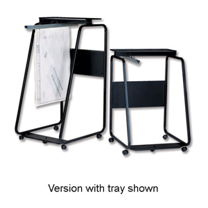 Arnos Hang-A-Plan Premium Front Load Trolley Small without Shelf A1-A2 W665xD730xH1010mm Black Ref D055