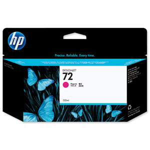 Hewlett Packard [HP] No. 72 Inkjet Cartridge Vivera Ink 130ml Magenta Ref C9372A