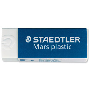 Staedtler Mars Plastic Eraser Premium Quality Self-cleaning 65x23x13mm Ref 2650BK2DA [Pack 2]
