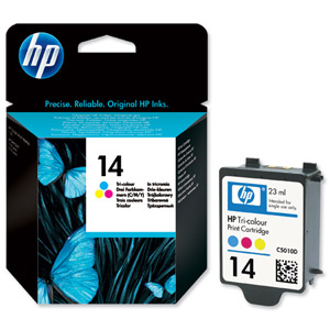 Hewlett Packard [HP] No. 14 Inkjet Cartridge Page Life 470pp 23ml Colour Ref C5010DE Ident: 807E