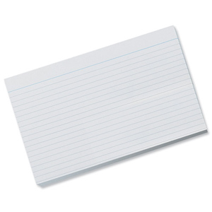 Record Card Smooth Ruled 2 Sides 127x76mm White [Pack 100]