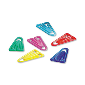 Paperclips Plastic Non Magnetising 25mm Assorted Colours [Pack 500]