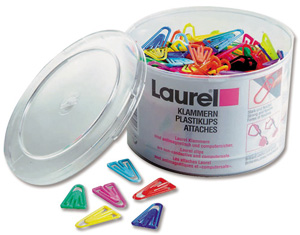 Laurel Paperclips Plastic Non-magnetising 35mm Blue Ref 25938 [Pack 200]