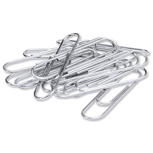 5 Star Paperclips Metal Large 33mm Plain [Pack 10x100]
