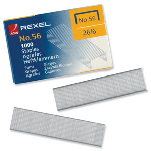 Rexel 56 Staples 6mm [Pack 1000]