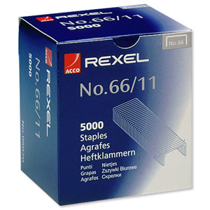 Rexel 66 Staples 11mm Ref 06070 [Pack 5000]