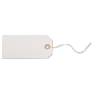 White Strung Tag 120x60mm [Pack 75]