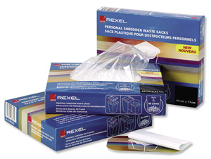 Rexel Waste Sacks Polypropylene Extra Strong 40L [for AS100 Shredder] Ref 40060 [Pack 100]