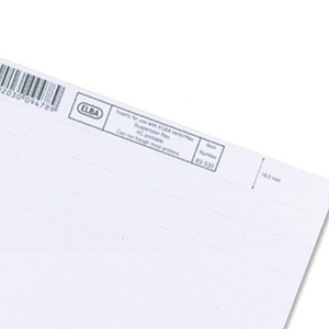 Elba Verticfile Card Inserts for Tabs of Vertical Suspension File White Ref 100330219 [Pack 50]