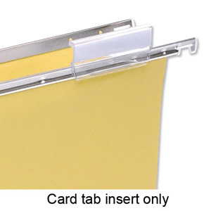 5 Star Card Inserts for Clenched Bar Suspension File Tabs White Ref 100331400 [Pack 50]