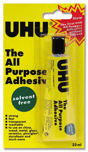 UHU All Purpose Glue Strong Solvent-free Washable 32ml Ref 44931