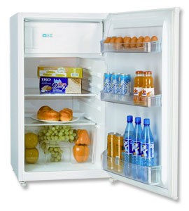 Fridgemaster Refrigerator A-Rated with 4 Star Freezer 98 Litre 28kg W494xD494xH839mm Ref MTRR102A/H