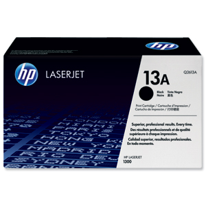 Hewlett Packard [HP] No. 13A Laser Toner Cartridge Page Life 2500pp Black Ref Q2613A Ident: 814G