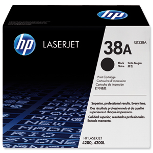 Hewlett Packard [HP] No. 38A Laser Toner Cartridge Page Life 12000pp Black Ref Q1338A Ident: 814P