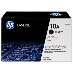 Hewlett Packard [HP] No. 10A Laser Toner Cartridge Page Life 6000pp Black Ref Q2610A Ident: 814D