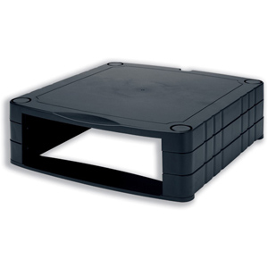 Monitor Screen Riser 34-100mm Storage Stackable 15kg Load Black