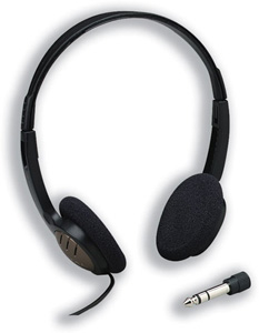 Compucessory Lightweight Headphones 1.2m Cord Black Ref CCS55226