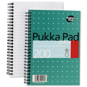 Pukka Pad Jotta Notebook Wirebound Perforated Ruled 80gsm 200pp A5 Metallic Ref JM021 [Pack 3]