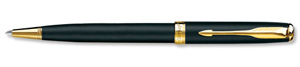 Parker Sonnet Ball Pen Epoxy-coated Brass with Gold Trim Matte Black Ref S0704270