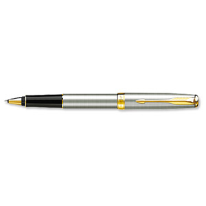 Parker Sonnet Rollerball Pen Stainless Steel with Gold Trim Ref S0809130