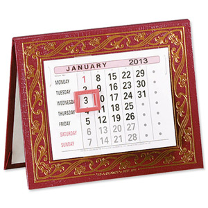 At-a-Glance 2013 Desk Calendar Monthly Date Indicator Tear-off Pages W133xH108mm Ref 825