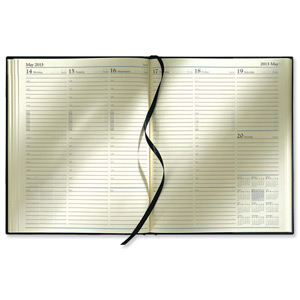 Collins 2013 Quarto Appointment Diary Hourly Week to View with Index W210xH260mm Black Ref QB7