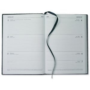Collins 2013 Desk Diary Week to View Current and Forward Year Planners W210xH297mm A4 Black Ref 40BLK