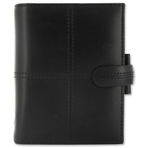 Filofax Classic Personal Organiser for Paper 67x105mm Mini Black Ref 424085