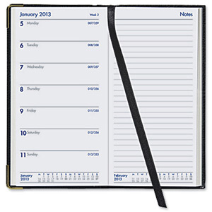 Collins 2013 Desk Diary Pocket Weekly Note Appointments H152xW80mm Assorted Ref CNB