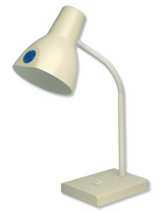 Helix Classic GLS Table Lamp 60W White Ref VL5020