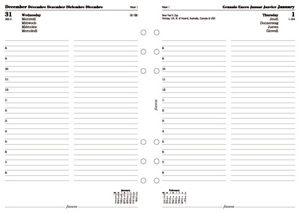 Filofax 2013 Diary Refill Insert Day Per Page W148xH210mm A5 Ref 6851513