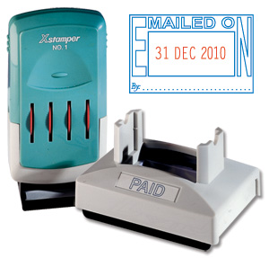 Xstamper Multi-dater Stamp Preinked Reinkable Date 4mm Text - Emailed On - W54xD34mm Ref X66221