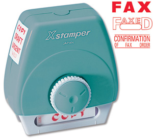 Xstamper 3-in-1 Word Stamp - Fax - Faxed - Confirmation of Faxed Order Ref WS8502