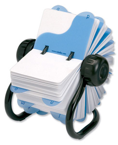 Rotadex Rotamate Rotary Card File with 500 x A7 Cards and A-Z Index Black Ref RMA7BK