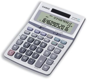 Casio Calculator Desktop Exchange 3 Line Display Tax Cost-sell Margin 124x180x32mm Silver Ref DF320