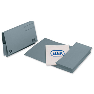 Elba Probate Wallets Manilla 315gsm Full Flap Foolscap Blue Ref 100090048 [Pack 25]