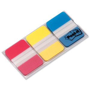 Post-it Index Strong 25mm Assorted Red Yellow and Blue Ref 686-RYB [Pack 66]