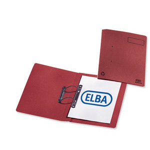 Elba Heavyweight Spring File Manilla 380gsm Foolscap Red Ref 100092105 [Pack 25]