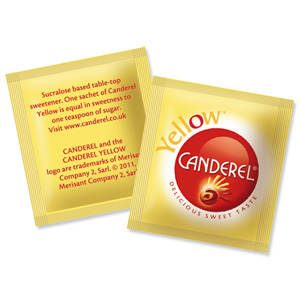Canderel Yellow Artificial Sweetener Low Calorie Granules Sachets Ref A03665 [Pack 1000] Ident: 616E